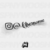 Instagram username sticker